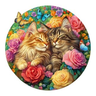 Wooden Jigsaw Puzzle – cats nestled