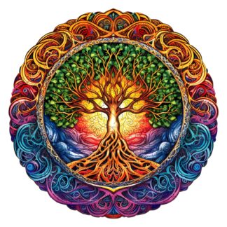 Wooden Jigsaw Puzzle-Mandala Tree of Life 1