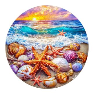 Wooden Jigsaw Puzzle-Ocean and Shells