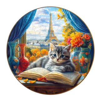 Wooden Jigsaw Puzzle – Parisian Paws