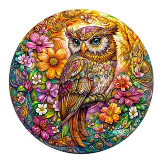 Wooden Jigsaw Puzzle – Color owl