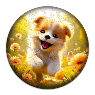 Children Wooden Jigsaw Puzzle-Cute Puppy