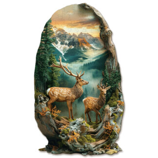 Wooden Jigsaw Puzzle – Deer in the forest