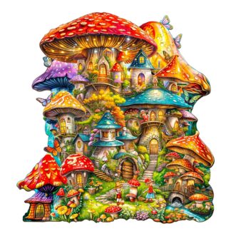 Wooden Jigsaw Puzzle – Mushroom House