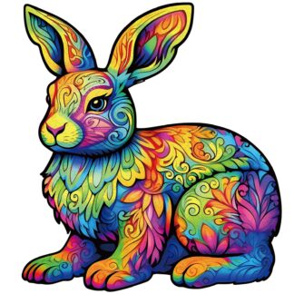 Wooden Jigsaw Puzzle-Cute Rabbit