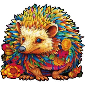 Wooden Jigsaw Puzzle-Smart Hedgehog