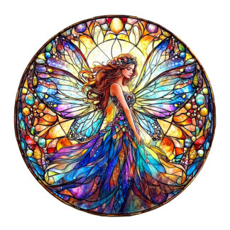 Wooden Jigsaw Puzzle – Stained Glass Fairy